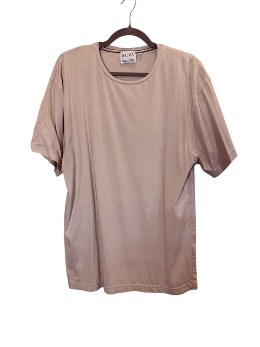 Silva Timeless Portuguese Essentials Cotton Men’s Crew Neck Tee Beige Sz L